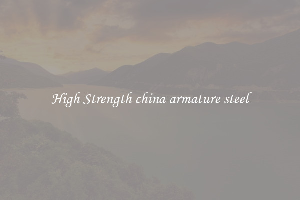 High Strength china armature steel
