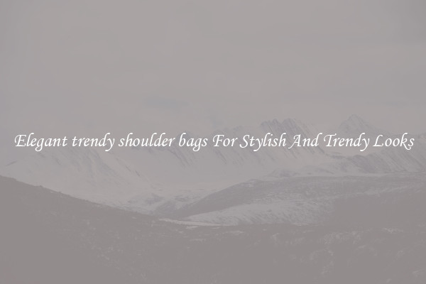 Elegant trendy shoulder bags For Stylish And Trendy Looks