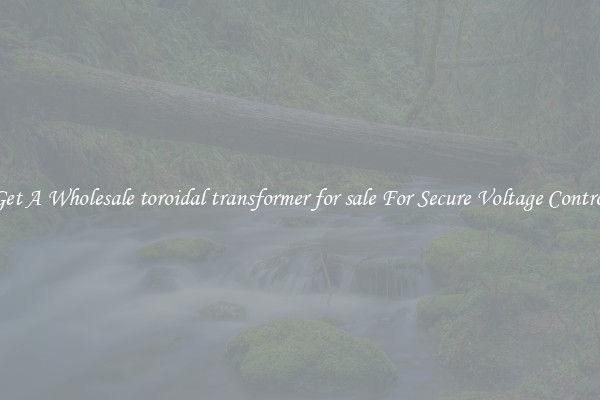 Get A Wholesale toroidal transformer for sale For Secure Voltage Control