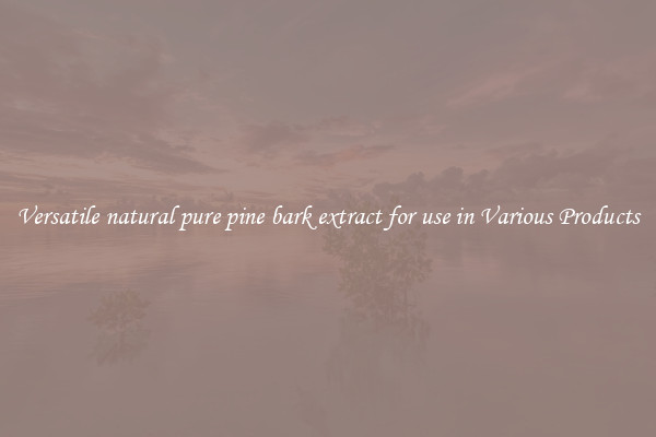 Versatile natural pure pine bark extract for use in Various Products
