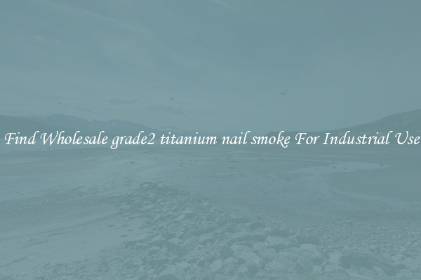 Find Wholesale grade2 titanium nail smoke For Industrial Use